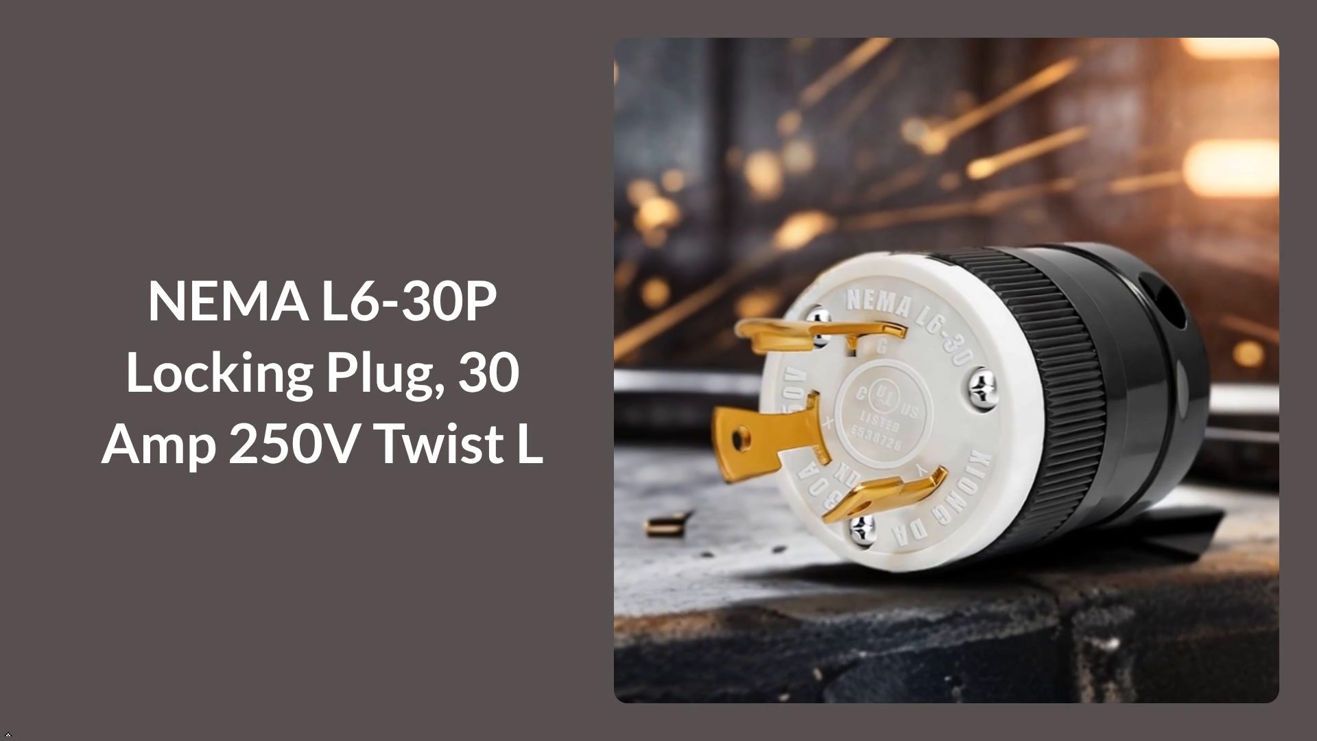 みわく Yomiuwo NEMA L6-30P Locking Plug, 30 Amp 250V Twist Lock Male Plug