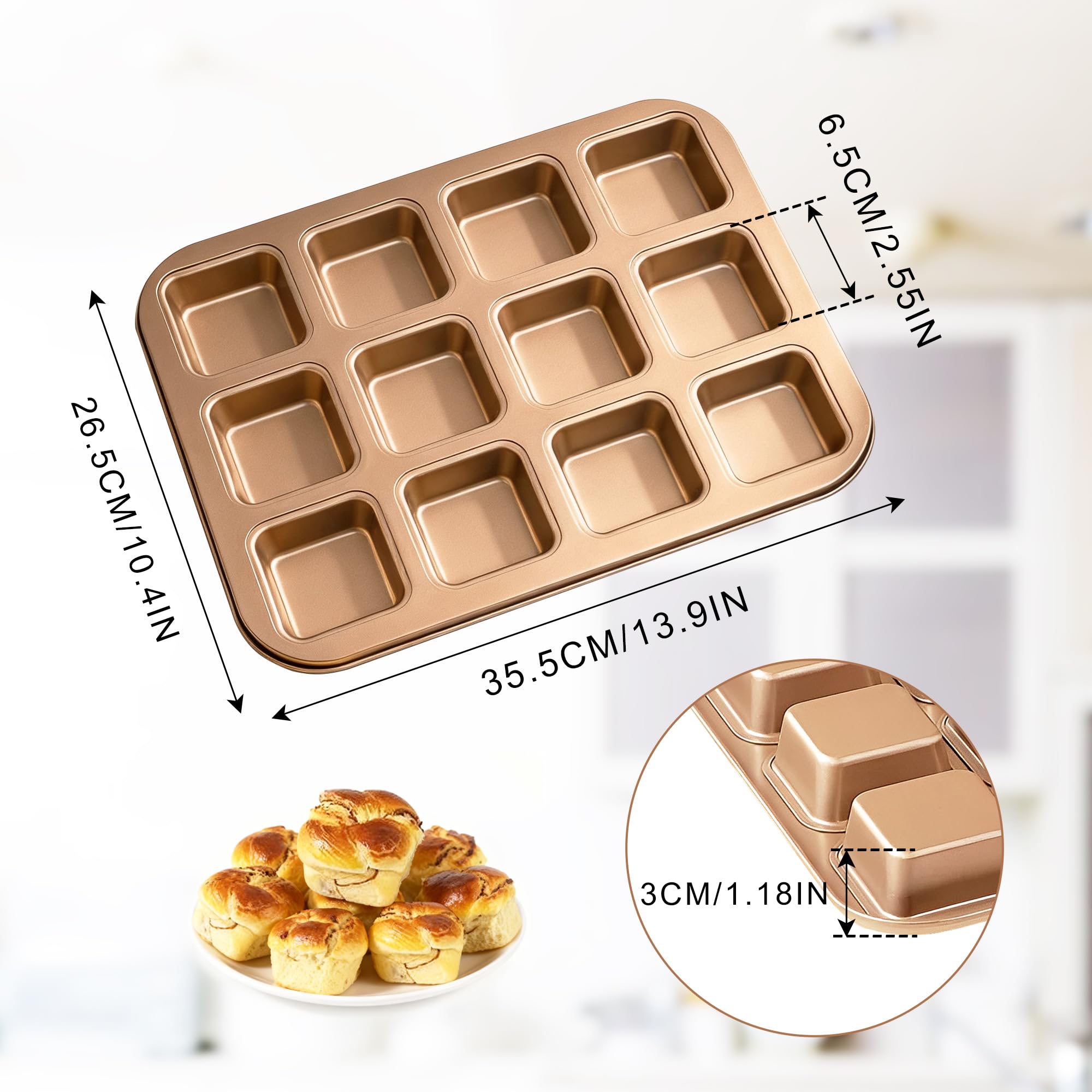 Wegwerp Mini Rechthoekige Bakvorm voor Brood Cake en Muffins Bruinkleurige Papieren Bakvormen (25 Stuks