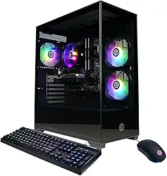 CyberPowerPC Gamer Master Gaming PC, AMD Ryzen 5 5500 3,6GHz, Radeon RX 6400 4GB, 16GB DDR4, 500GB PCIe Gen4 SSD, WiFi Ready & Windows 11 Home (GMA3100A)