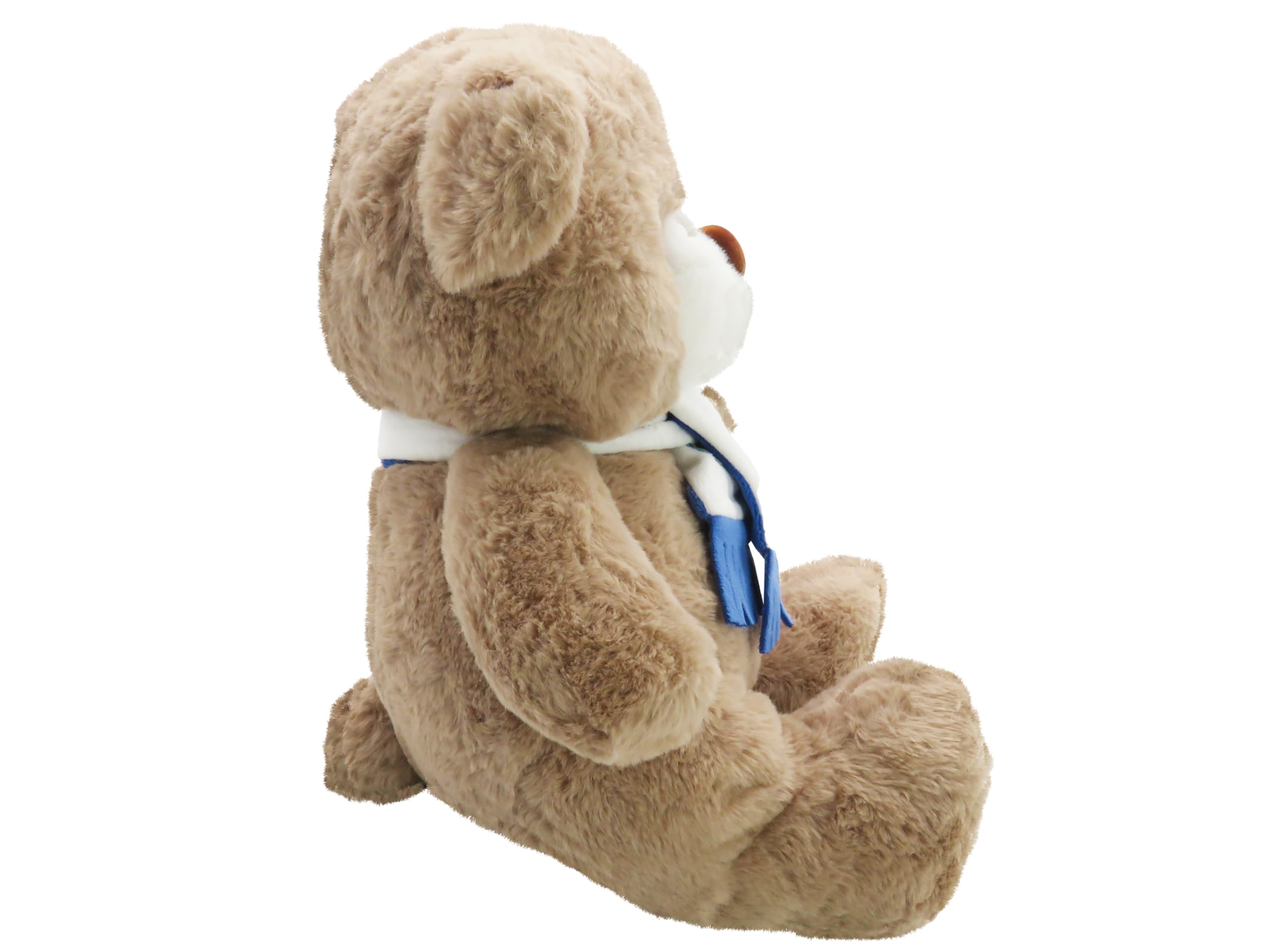 CYPBRANDS Real Madrid Teddybär mit Schal, 32 cm, Beige, weicher und kuscheliger Plüsch, Geschenk für Kinder und Fans, offizielles Produkt
