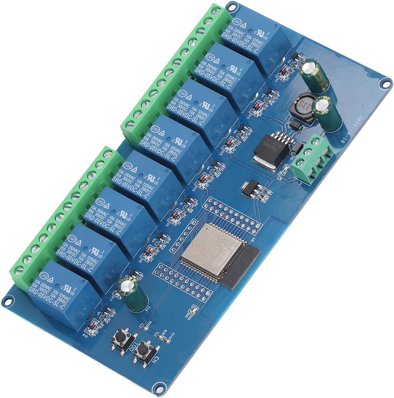 Programmable DC5-30V 8 Channel Relay Module with ESP32 WiFi BLE Development Board for Smart Home Wireless Control Secondary Development Projects