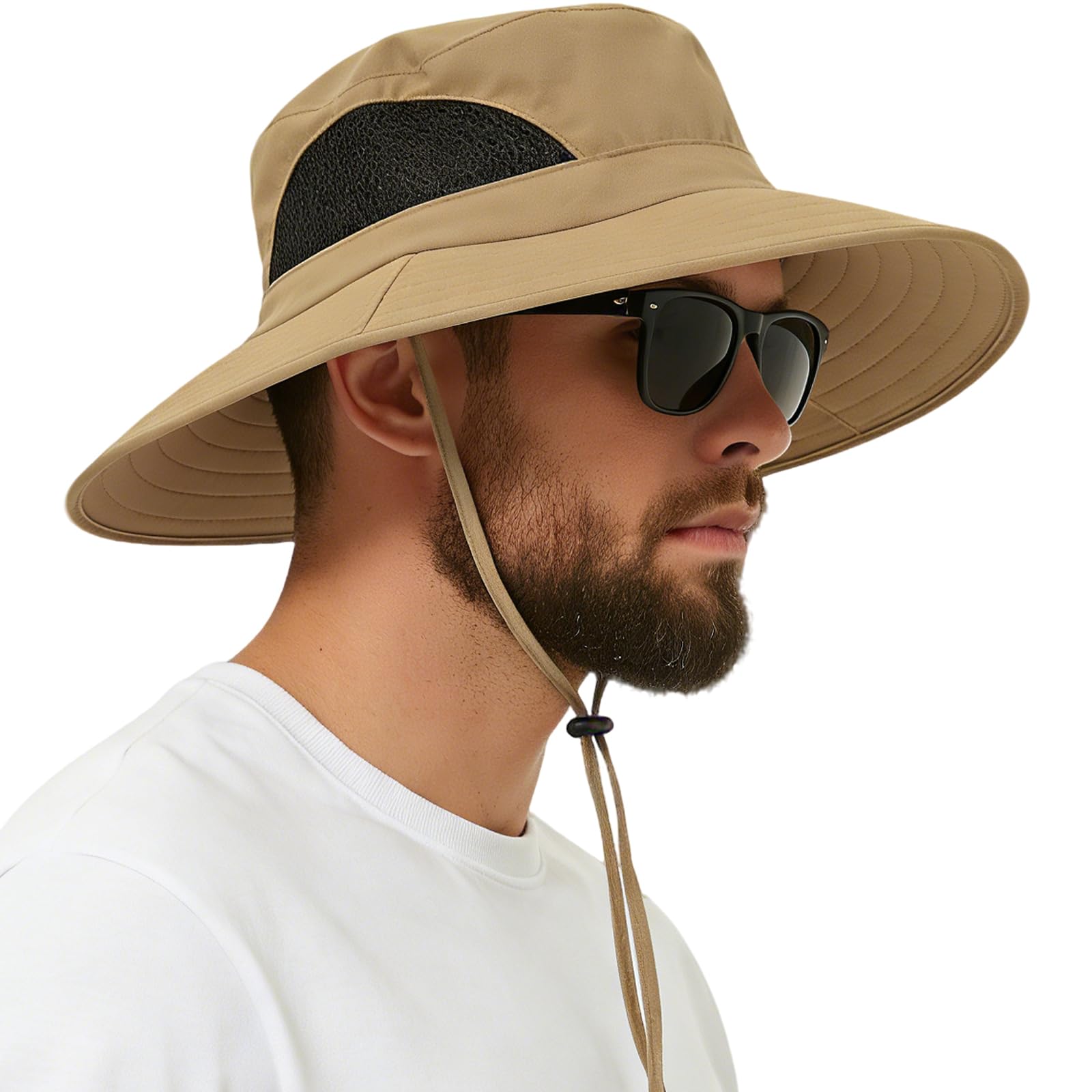 EINSKEY Sun Hat for Men/Women, Waterproof Wide Brim Bucket Hat Foldable Boonie Hat for Fishing Hiking Garden Safari Beach