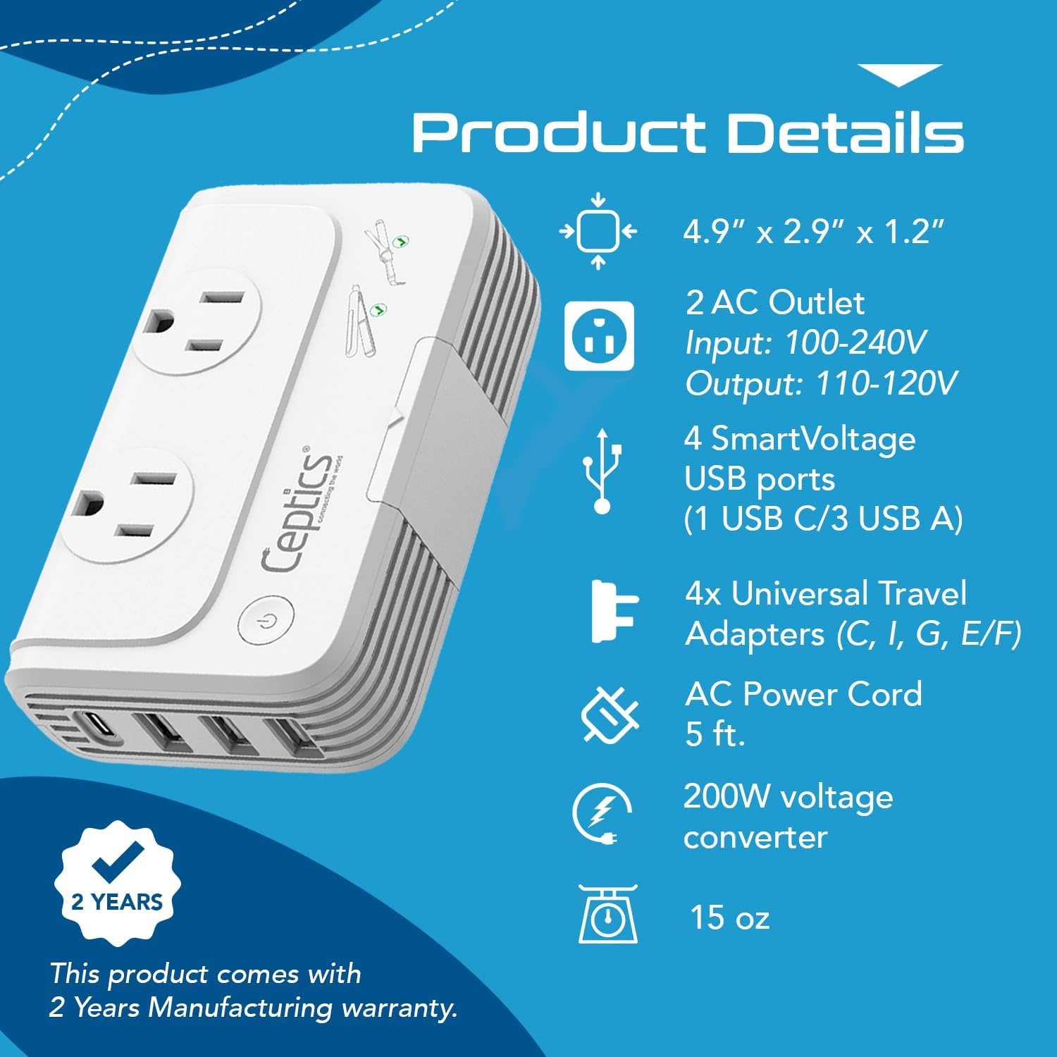 Ceptics - Adattatore universale per presa
