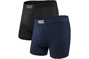 Men's Ultra Boxer Briefs 2-Pack with Enhanced Comfort Zones