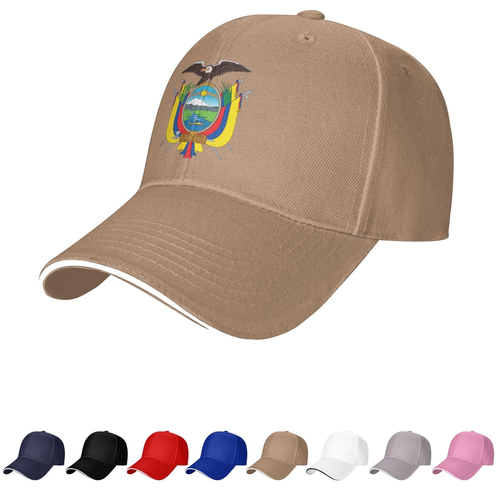 Ecuador Emblem Hat Ecuadorian Caps for Man Woman Coat of Arms of Ecuador Baseball Cap Trucker Dad Hat Natural