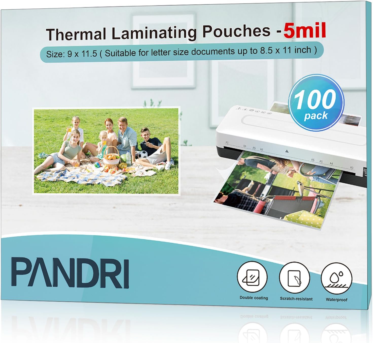 Amazon.com : Laminating Sheets, PANDRI 100 Pack Thermal Laminator ...