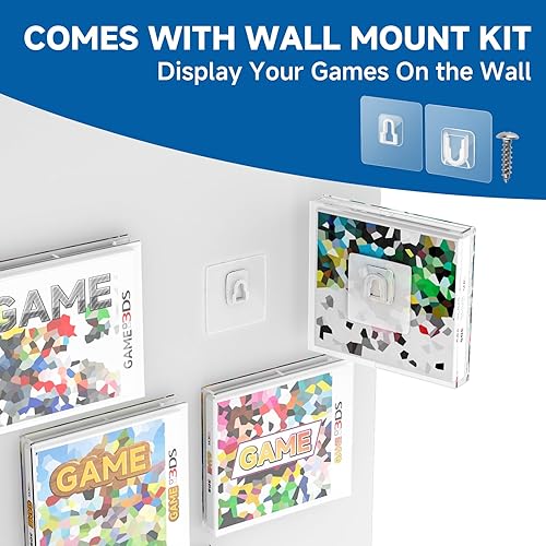 Miniatura 5 de Video Game Box Protector Case for 3DS Games, 3MM Clear Acrylic Display Case with Wall Mount Compatible with Nintendo 3DS Game Box (Pack of 1)