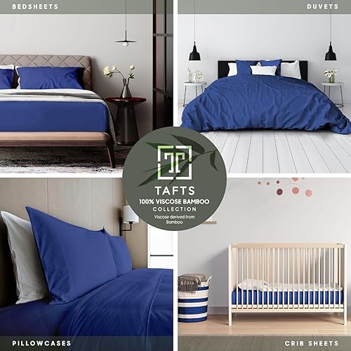 Miniatura 6 de TAFTS-Sábanas de bambú tamaño Matrimonial - Juego de sábanas de viscosa de bambú 100% puro - Sábanas de bambú 400TC - 4 piezas - 17 pulgadas Deep