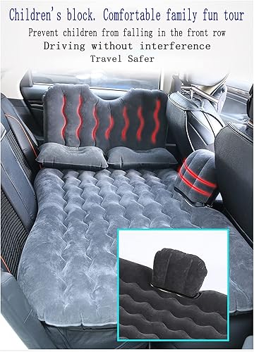 Miniatura 7 de Cama de viaje multifuncional PVC+Flocado Coche Cama Inflable Accesorios para Coche al aire libre 5,350.4 in Colchón SUV (Color Negro)