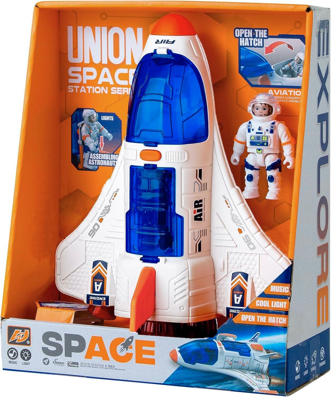 Amazon.com: Wbzle Spaceship Shuttle Toy with Astronaut Figure
