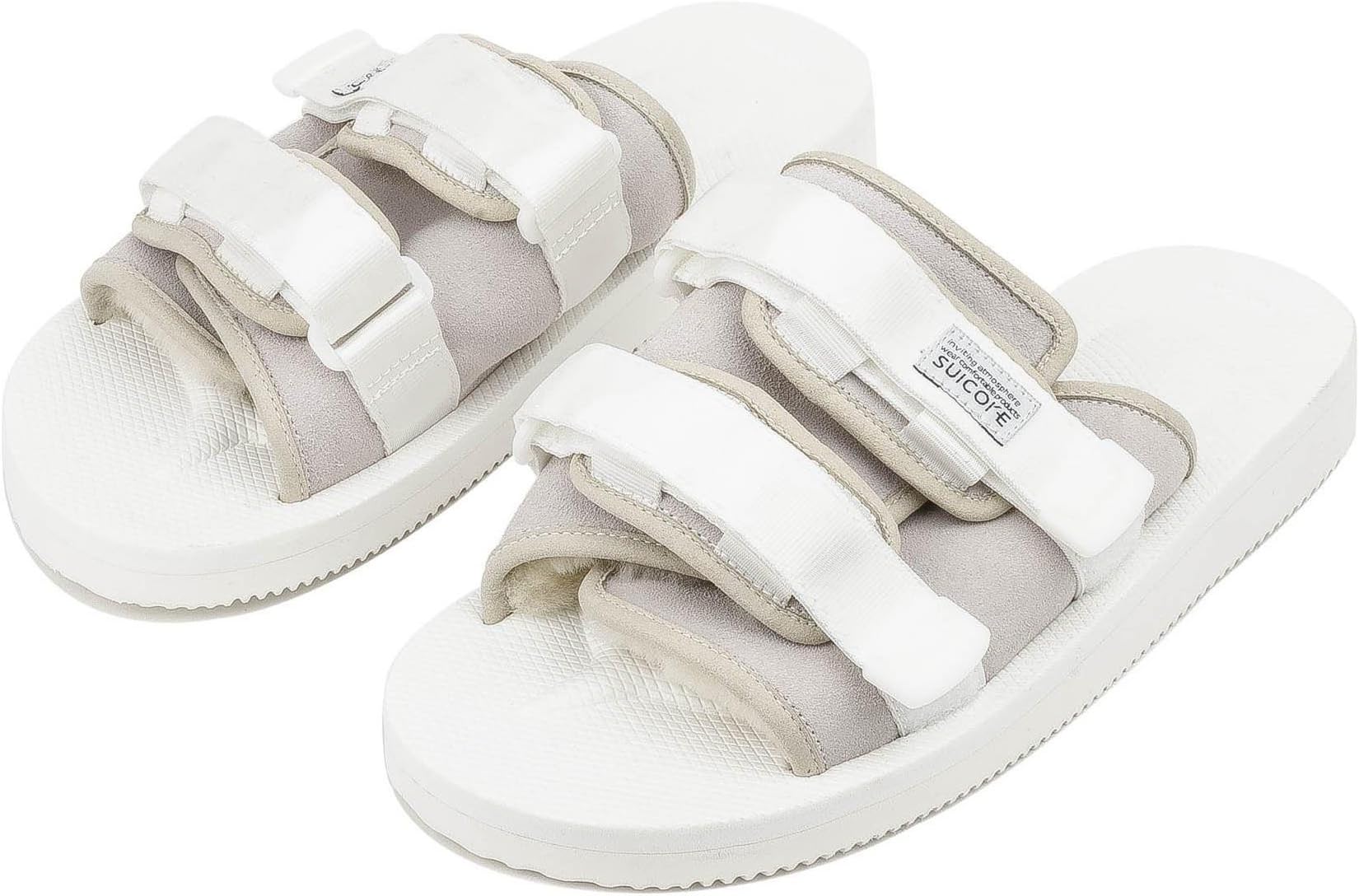 SUICOKE Moto-CAB Slippers White