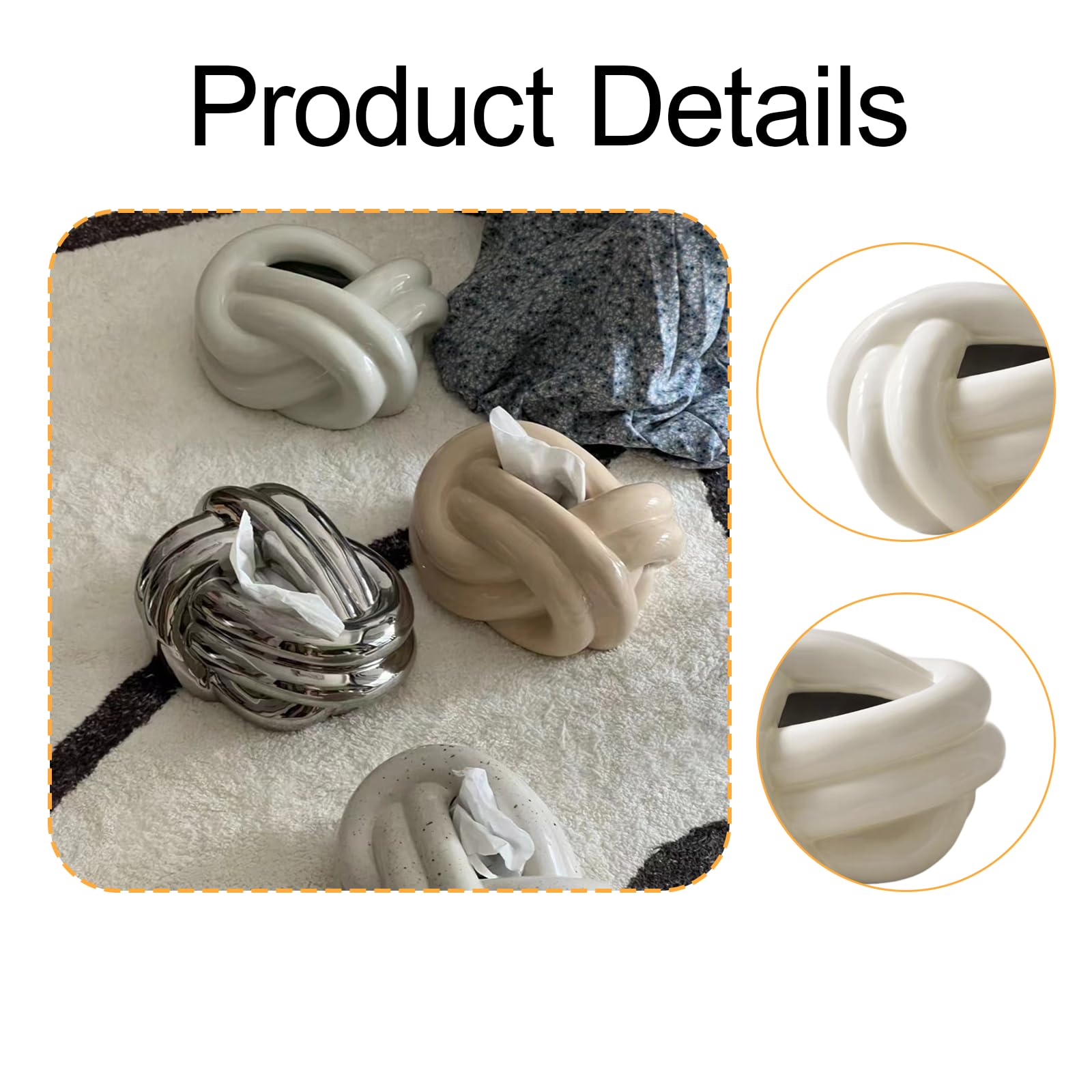Copri Scatola per Fazzoletti, Pratico Elemento Decorativo per La Casa, Porta Fazzoletti per Il Viso, Porta Fazzoletti per Toeletta, Da Appoggio, Bianco