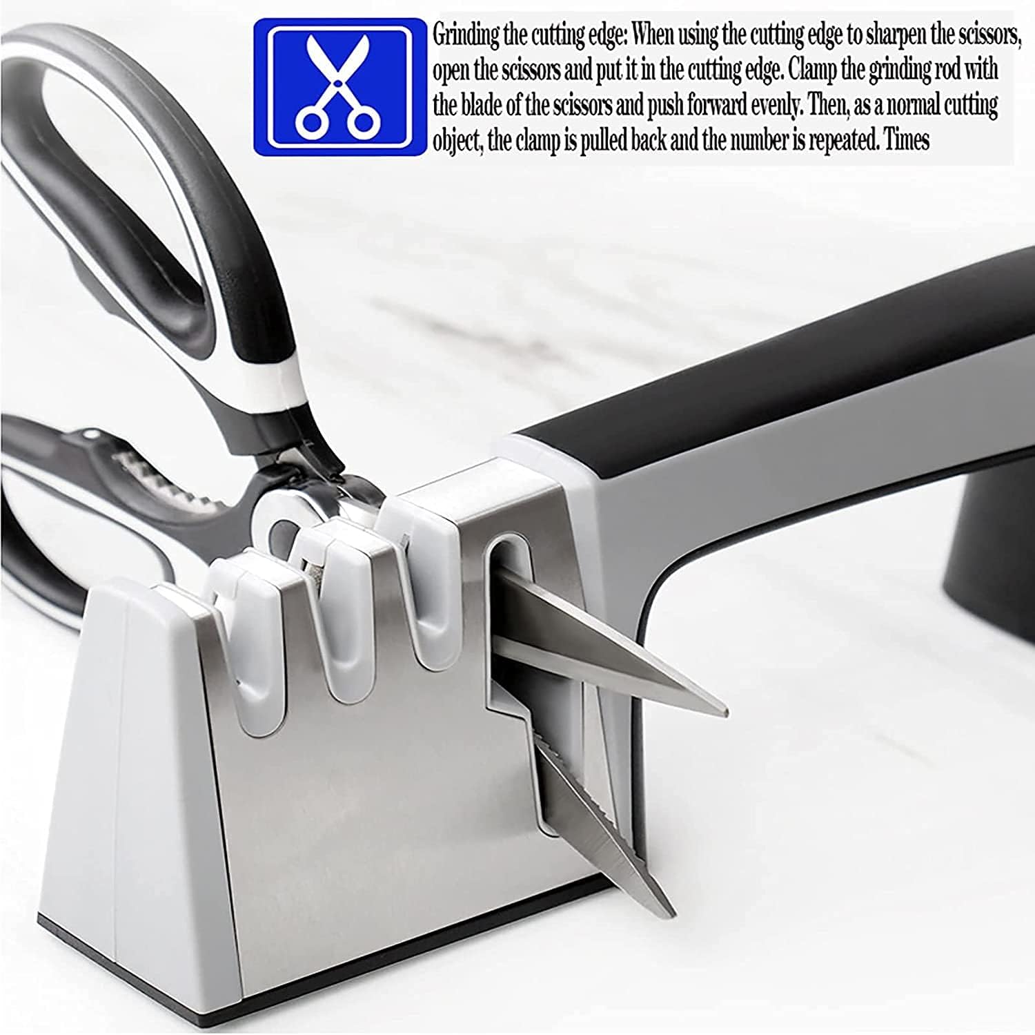 Kitchen Knife Sharpener 4-in-1 Knife Sharpeners Chef Knife Sharpener Help Repair Restore and Polish Blades for Chef Home (Color : Red) (Black)