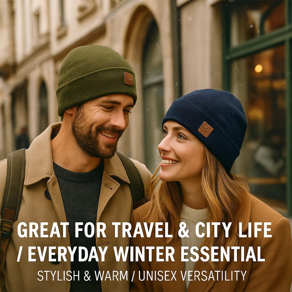 XXL Oversized 100% Merino Wool Beanie Hat for Men & Women, Extra Large Warm Winter Cap for Big Heads, Stretchy Knitted Cap - Image 6