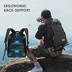 TARION Sac à dos pour appareil photo léger 15L - Sac à caméra avec 15.6in Couverture de pluie de compartiments portables Accès rapide pour DSLR Drone