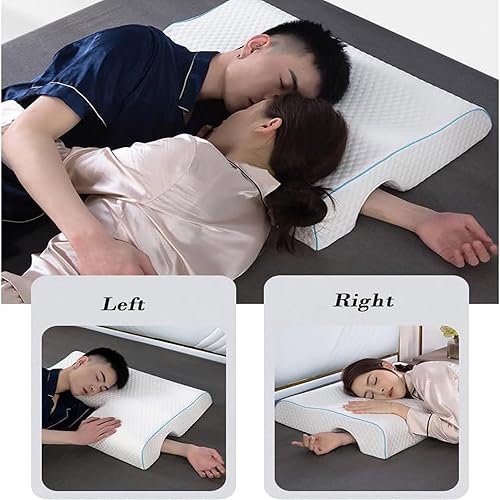 Miniatura 5 de Almohada de abrazo, almohada arqueada para parejas con rebote lento y espuma viscoelástica transpirable, almohadas de espuma viscoelástica, almohada