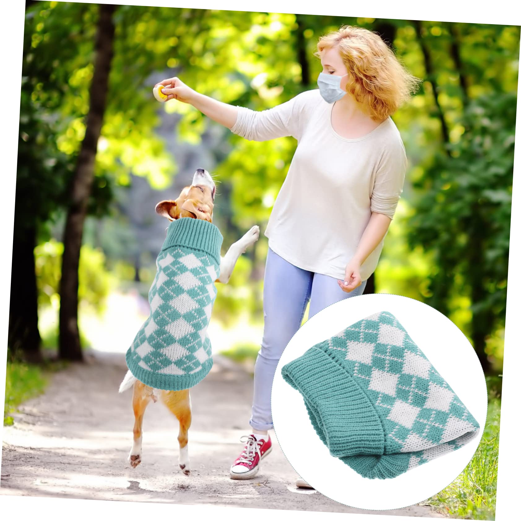 Mipcase 4stücke Pet Puppy Sweater Für Hunde Klassischer Grüner Karomuster Warm Und Für Winterpartys Und Cosplay Für Kleine Große Hunde
