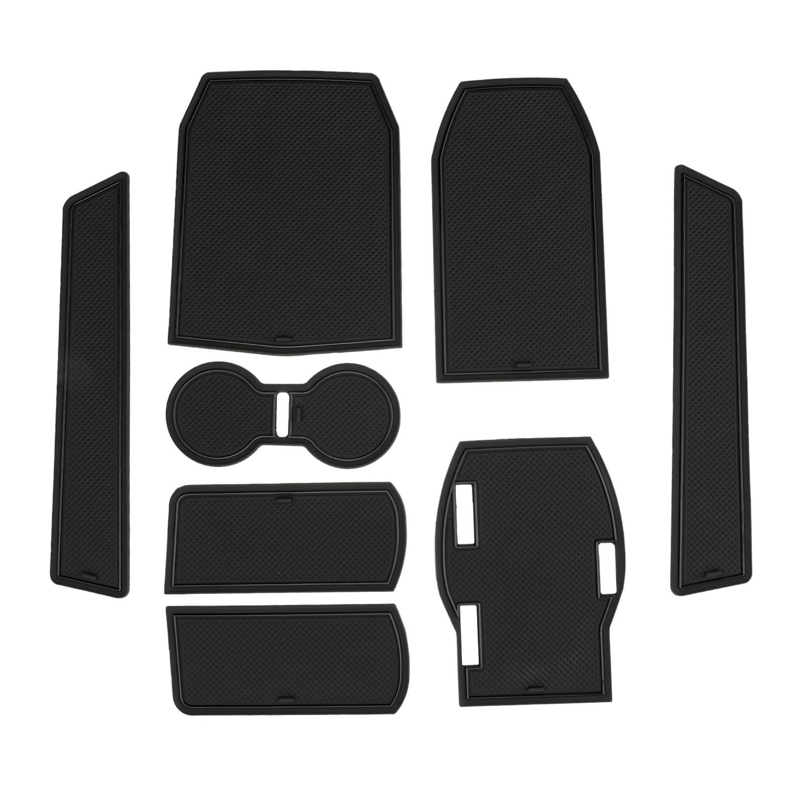 GAFAT Compatibile con Renault Rafale 2024 2025 2026 Tappetini Antiscivolo, Tappetino in Gomma per Console Centrale, Porta Bicchieri, Cuciture Porte, Rafale Accessoires (Nero)