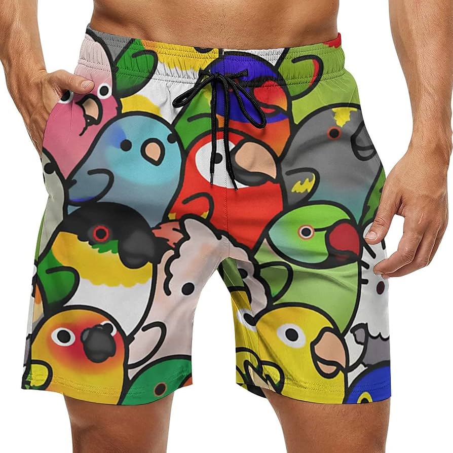 Amazon.co.jp: サーフパンツ カラフル オウム コンゴウインコ