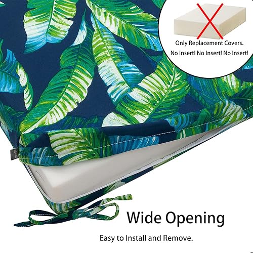 Miniatura 5 de Magpie Fabrics Juego de 2 fundas de cojín para patio (solo funda de repuesto, sin relleno), funda de cojín impermeable para interiores y exteriores