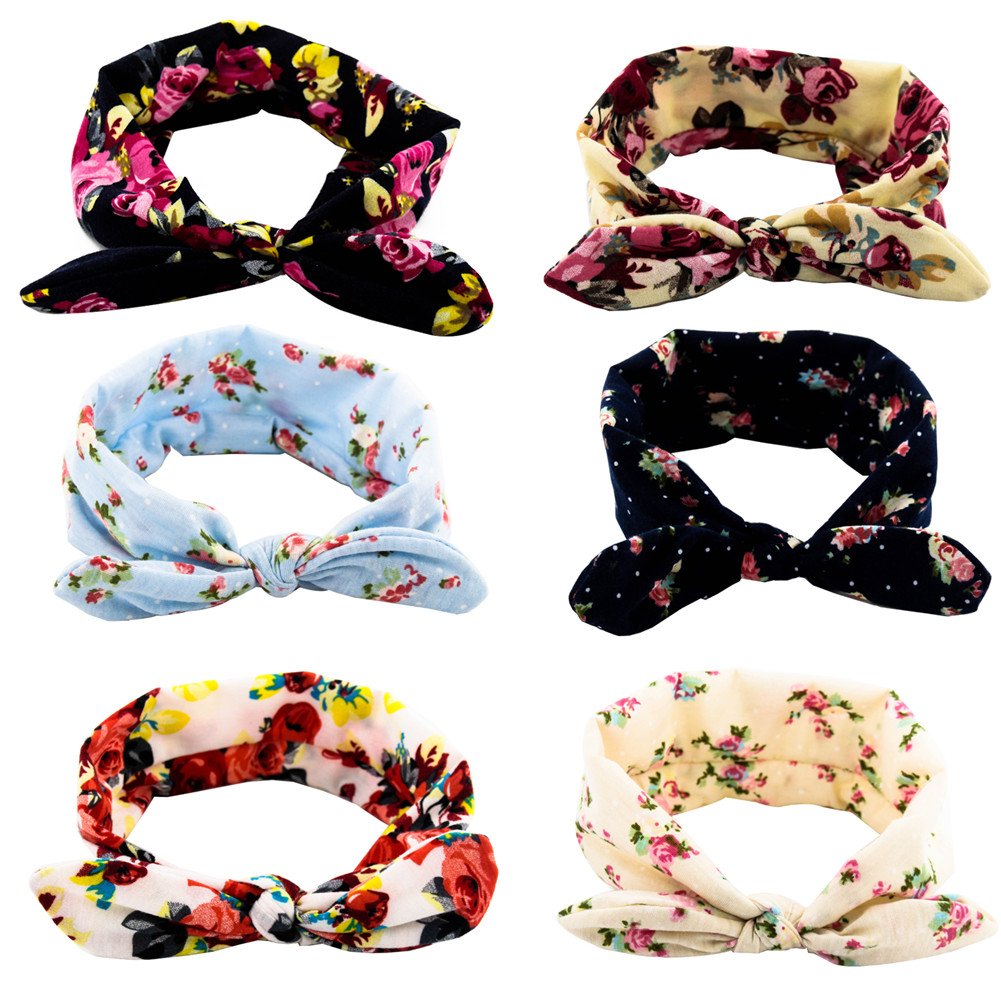 YeshanWomen and Girls Stretach Rabbit Bow Headbands /Bandana/Turban/Headwrap Knotted Yoga Hairband