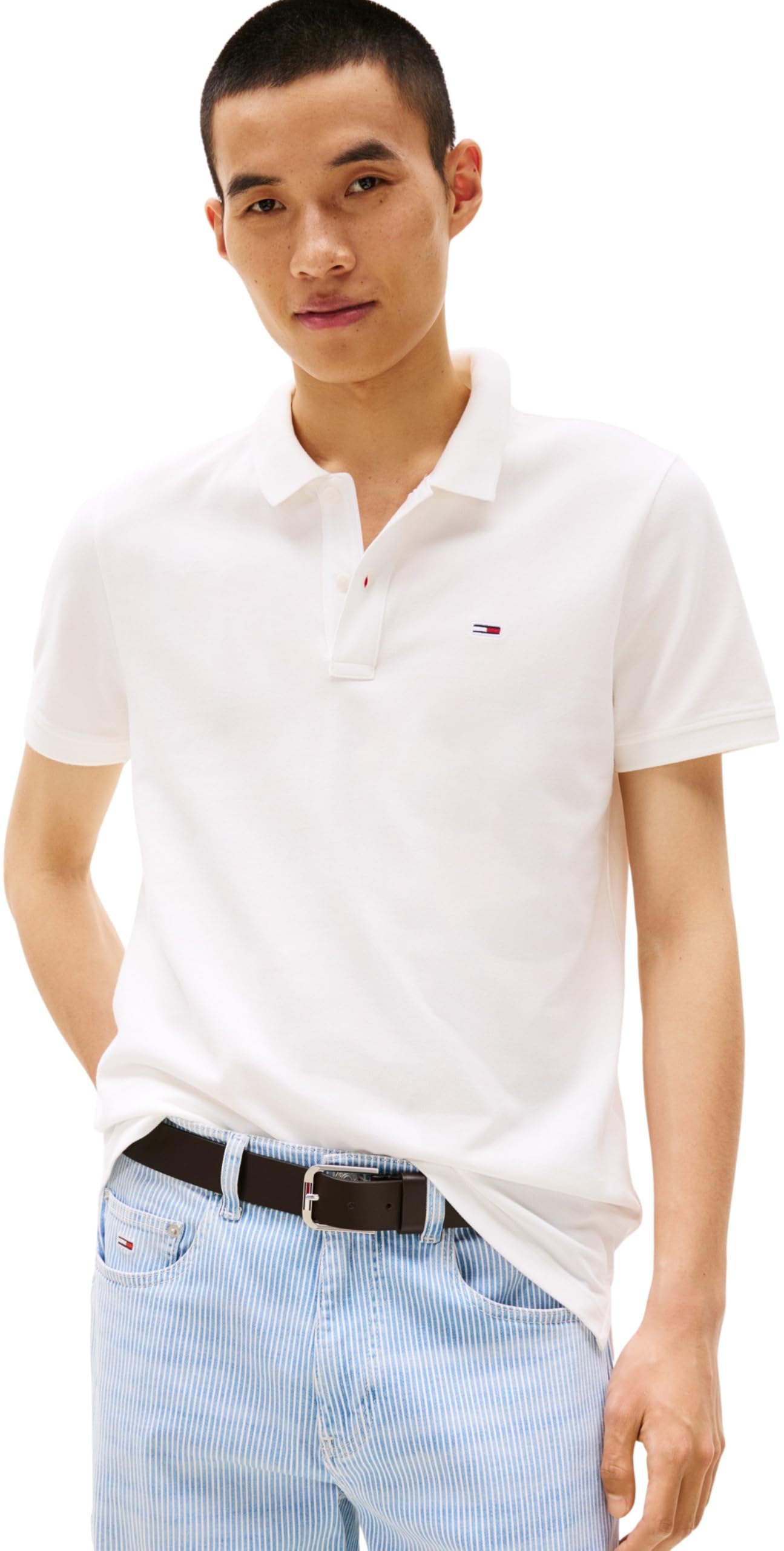 Tommy Jeans Herren Poloshirt Kurzarm Slim Fit