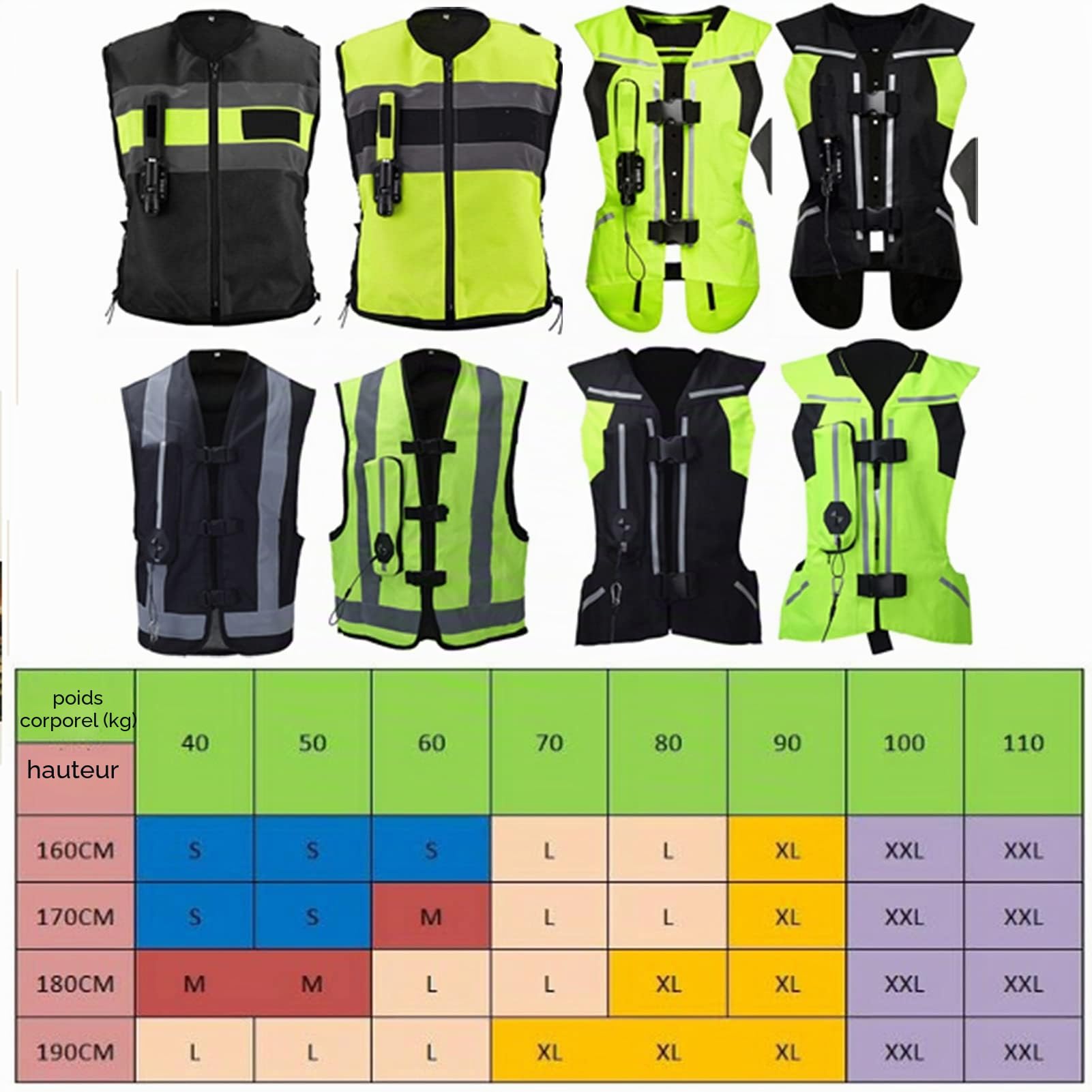 Vest De Motocycliste Réfléchissant Airbag De Déclencheur Mécanique Réutilisable Pour Les Hommes Et Les Femmes, Gilet Équestre, Moto