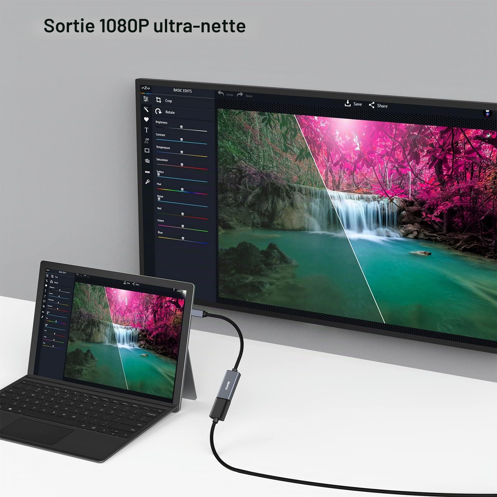 BENFEI Adaptateur Mini DisplayPort vers HDMI 4K@30Hz, Thunderbolt 2 vers HDMI pour MacBook Pro, Surface Pro, moniteur