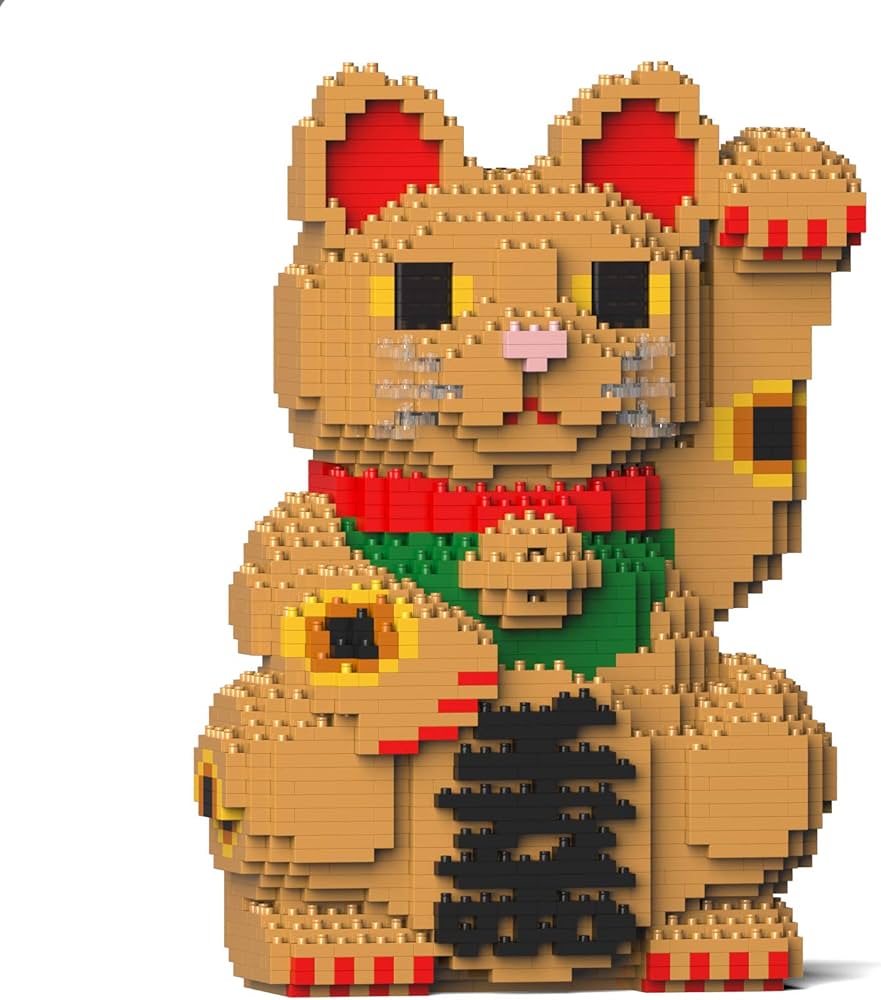 工芸品 NEKONEKO Amazon.com: JEKCA Maneki Neko 01S-M02 | Japan Plastic Building