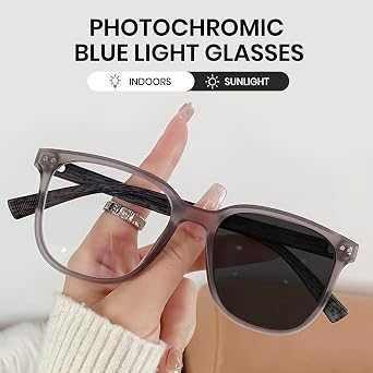 Cyxus Photochromic Glasses for Women Men UV Protection with Blue Light Blocking 8240