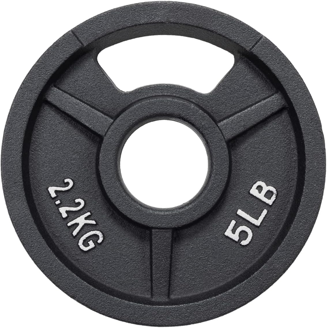 Signature Fitness Cast Iron Plate Weight Plate for Strength Training and Weightlifting, Olympic or Standard