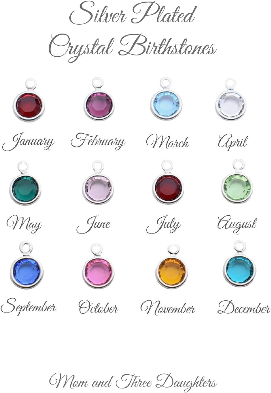 MOM & THREE DAUGHTERS Kindergarten Graduation Bangle Bracelet in Silver Tones | 2026 | Handmade Stainless Steel Personalized with Silver Metal Initial Jewelry | Fabulous Gift for Little Girl's