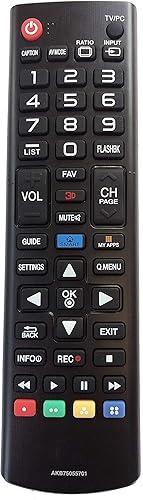 Nuevo reemplazo LG AKB75055701 TV mando a distancia apto para LG LCDLED Smart TV