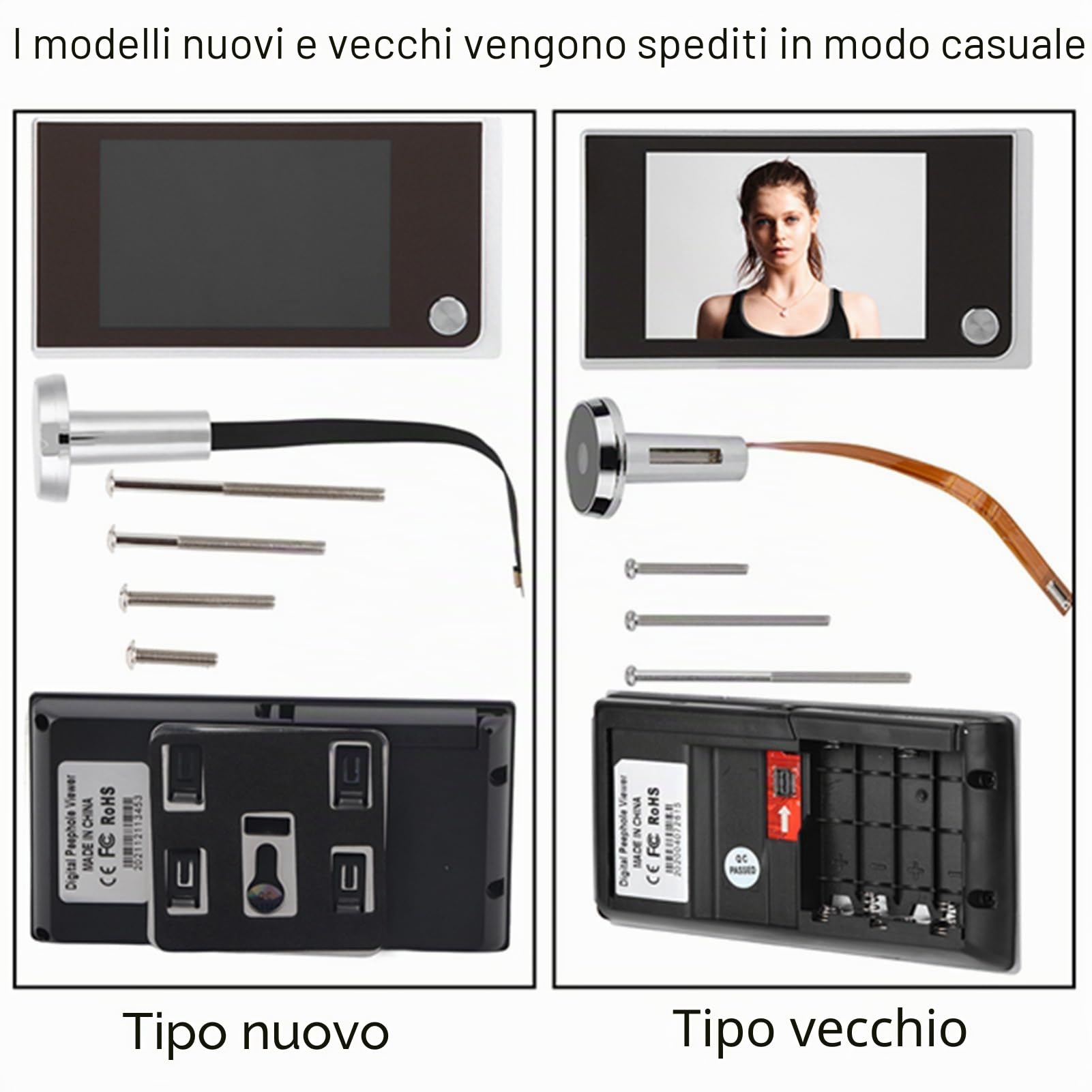 Kafuty 3,5‘’ Spioncino Digitale per Porte - Campanello Video HD a Vissual 120° Telecamera Grandangolare per Anziani/Bambini Telecamera Monitor 24H per Sicurezza Domestica