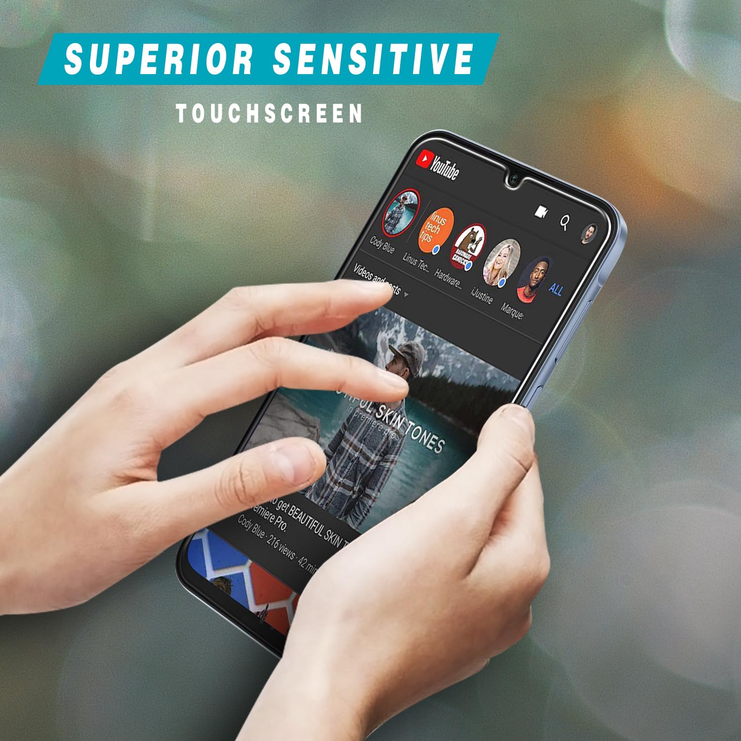 HPTech - Protector de pantalla de vidrio templado diseñado para Samsung Galaxy A15, antiarañazos, sin burbujas, 2 unidades