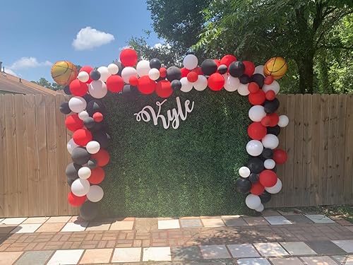 Miniatura 5 de KADBANER Globos de látex negro, blanco y rojo, paquete de 100, globos de látex de 12 pulgadas