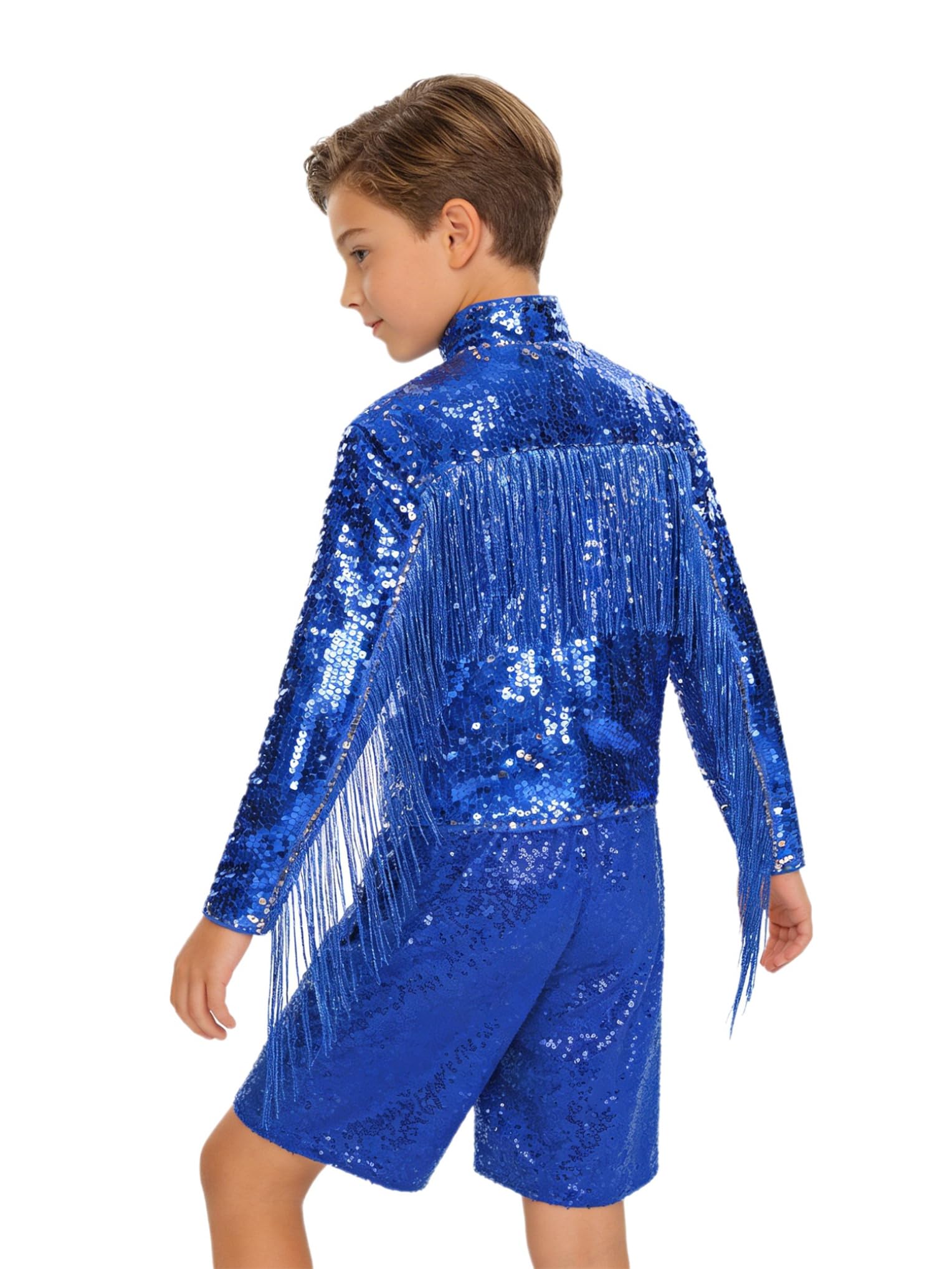 Elegantes Kinderanzug Für Jungen Mit Sequinen Tanzbrieftasche Jazz Tanzbrieftasche Für Athletische Jungen Mit Sequinen Festanzug