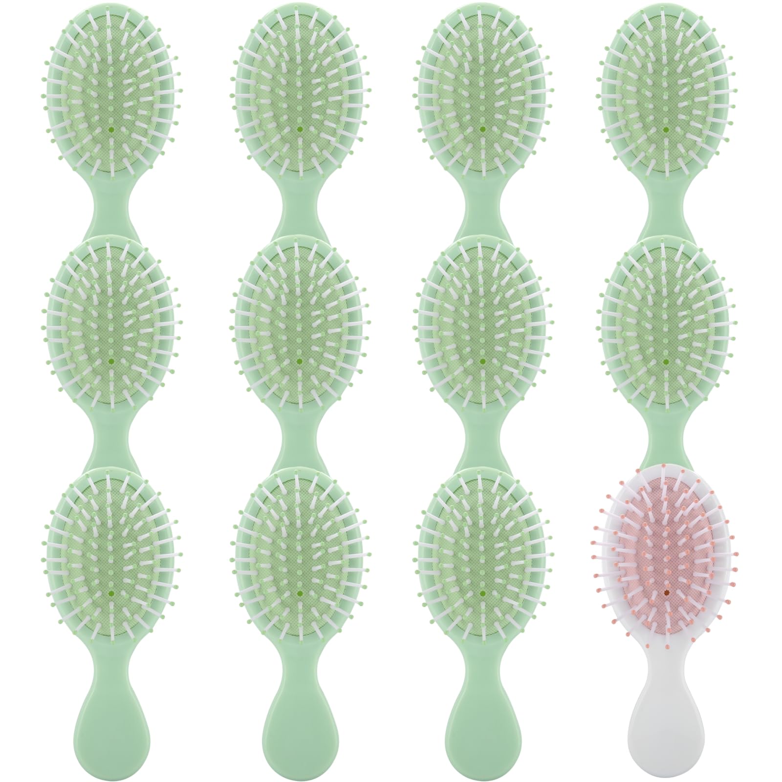 Photo 1 of Bridesmaid Proposal Gifts 8pcs Mini Travel Brush bachelorette party accessories Cute hair Brush for Wedding Party Favors for Wedding Party Favors (White&Sage Green, 12pcs)