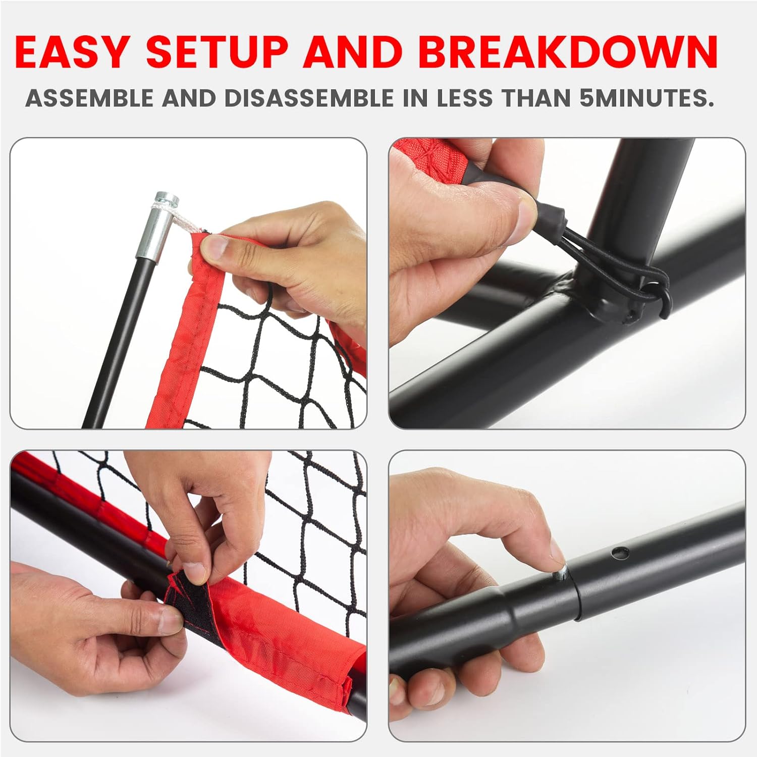 8ft Football Nets with 4 Target Pockets for Improving Accuracy Throwing