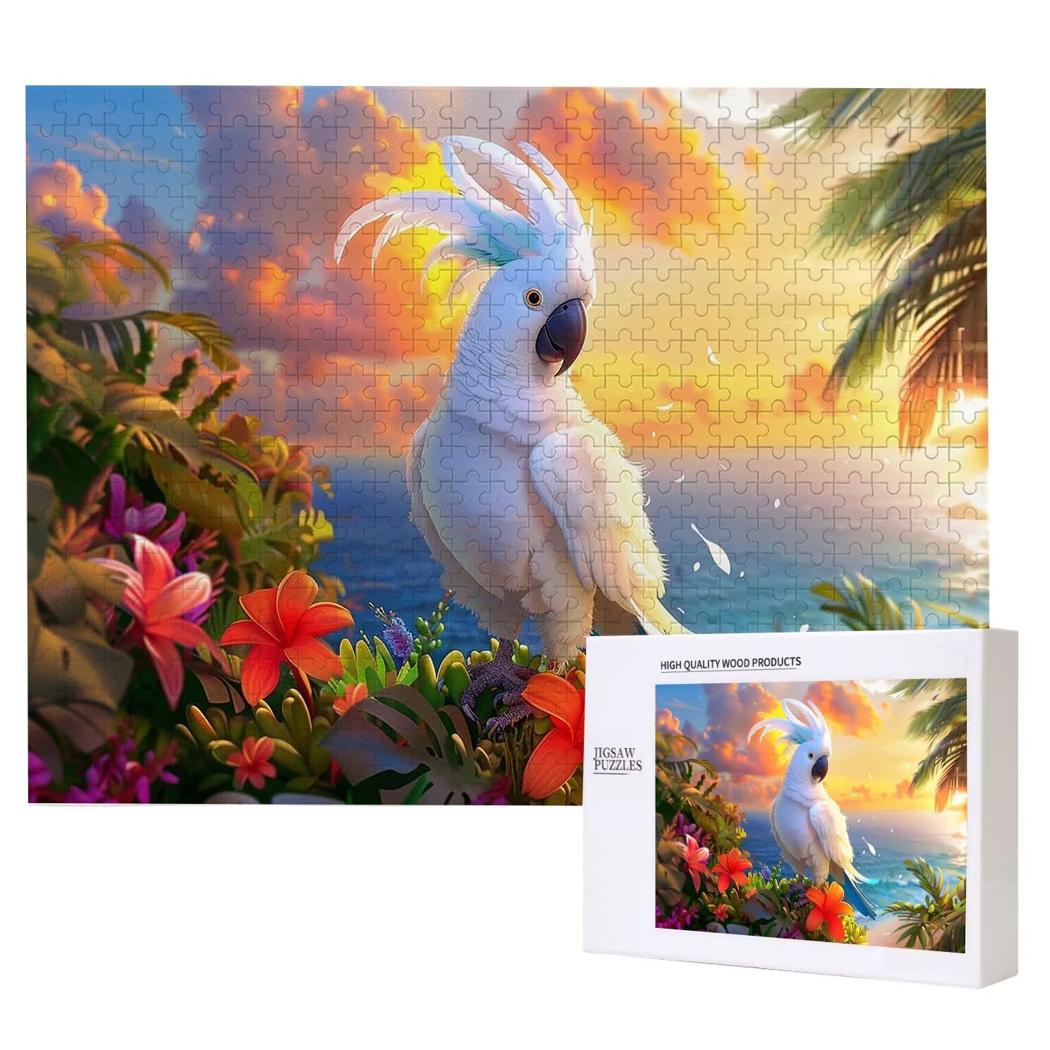 Puzzle dla dorosłych, 6000 sztuk, trudne drewniane puzzle, gra, gra logiczna, gra ręczna, dekoracja rodzinna, kreatywna rozrywka, prezent 105 x 179 cm zwierzę papuga 1 K0F-405