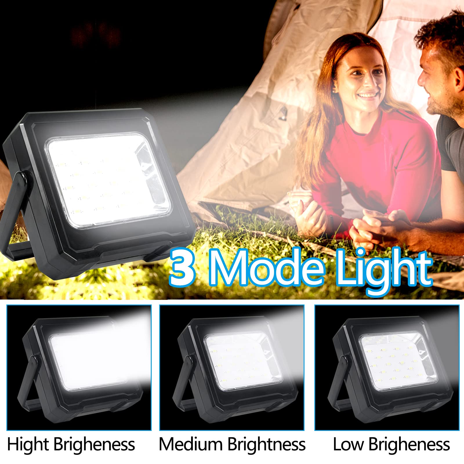 2 Lampade LED Ricaricabili Ceboic 800 Lumen - Impermeabili IP54 Per Campeggio E Emergenza - Foto 4