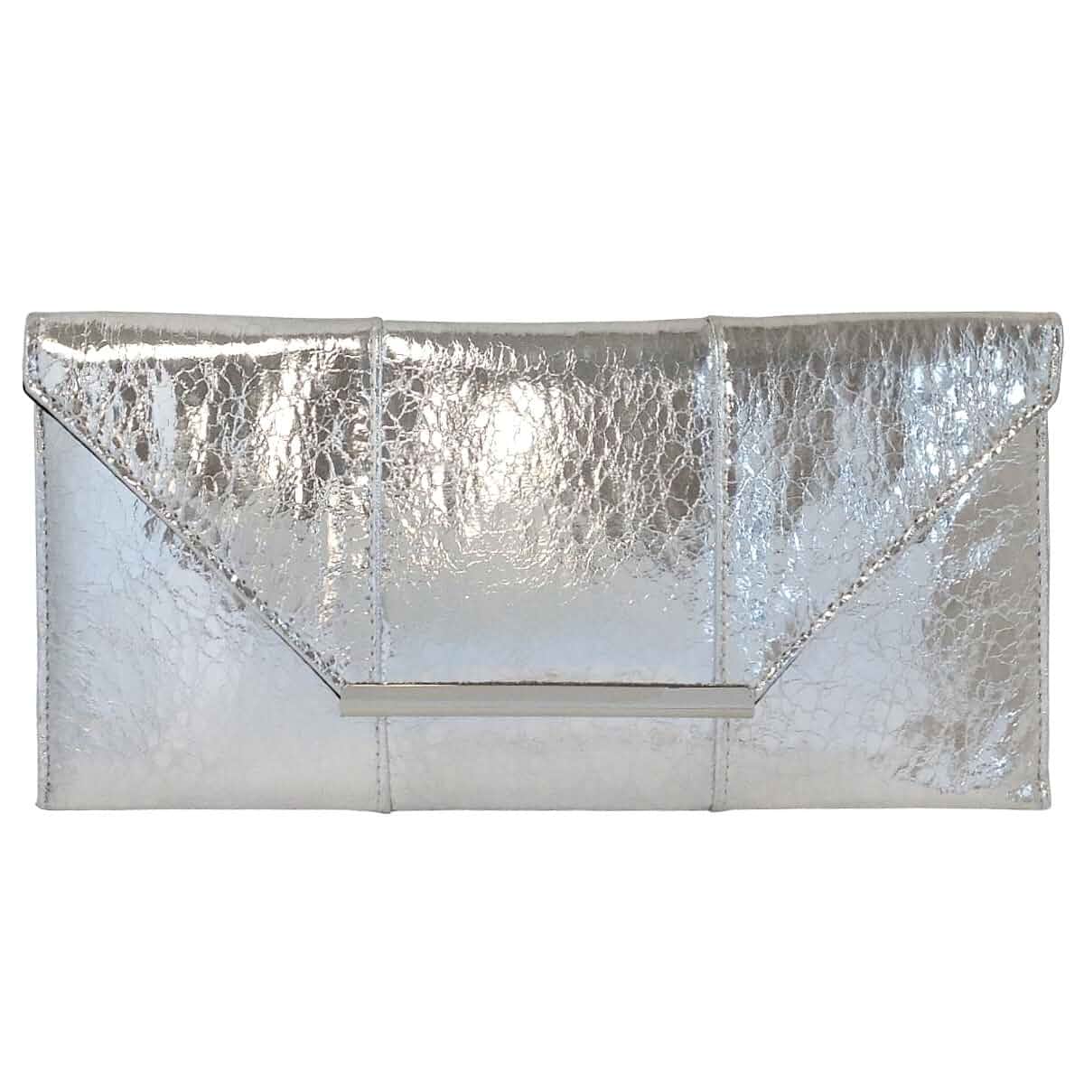 JNB Women's Metallic Material Clutch Purse