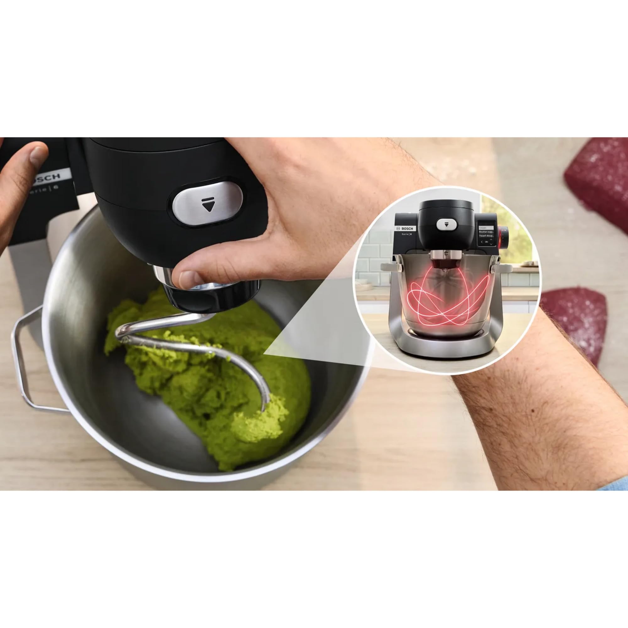 Bosch - Robot de Cocina, Serie 6, 1600 W, Báscula incorporada, Acero Inoxidable, MUMS6ZS17