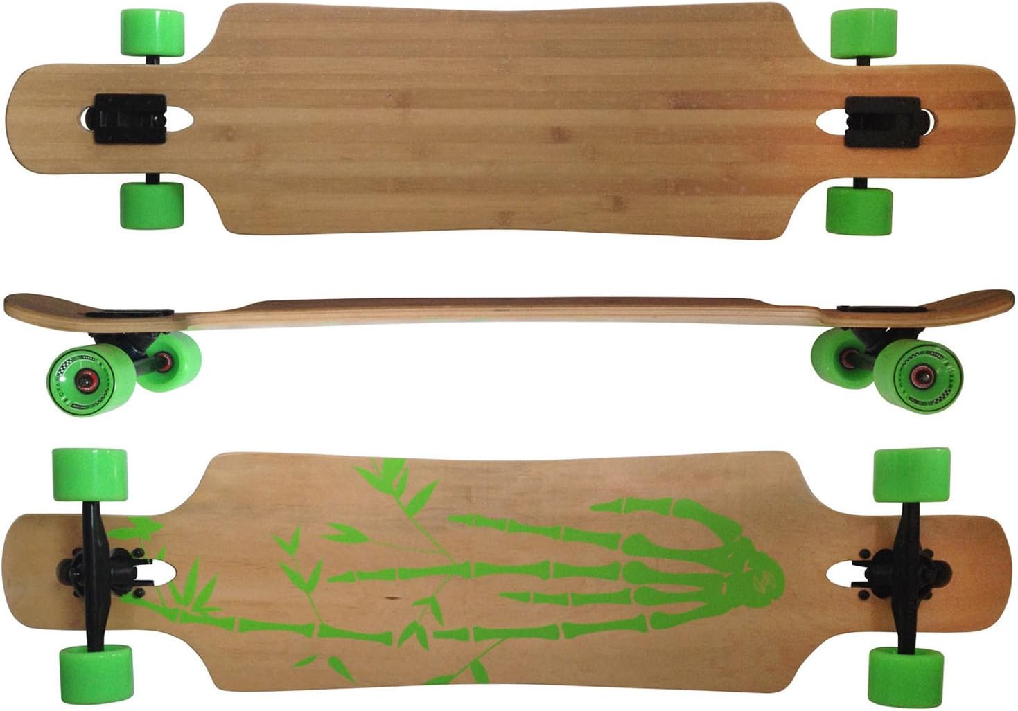 MAXOfit Deluxe Longboard Bamboo Skateboard Race 9 Layers of Maple