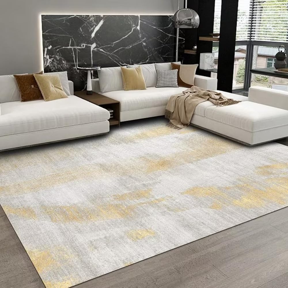 Tapis de sol en flanelle à décoration abstraite moderne