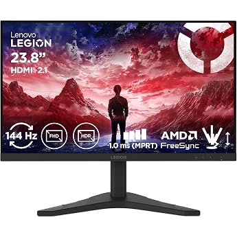 Lenovo Legion R24s | 24 Inch Full HD Gaming Monitor | 1920 x 1080 | 16:9 | 144Hz | 1ms Response Time | HDMI | DisplayPort | I