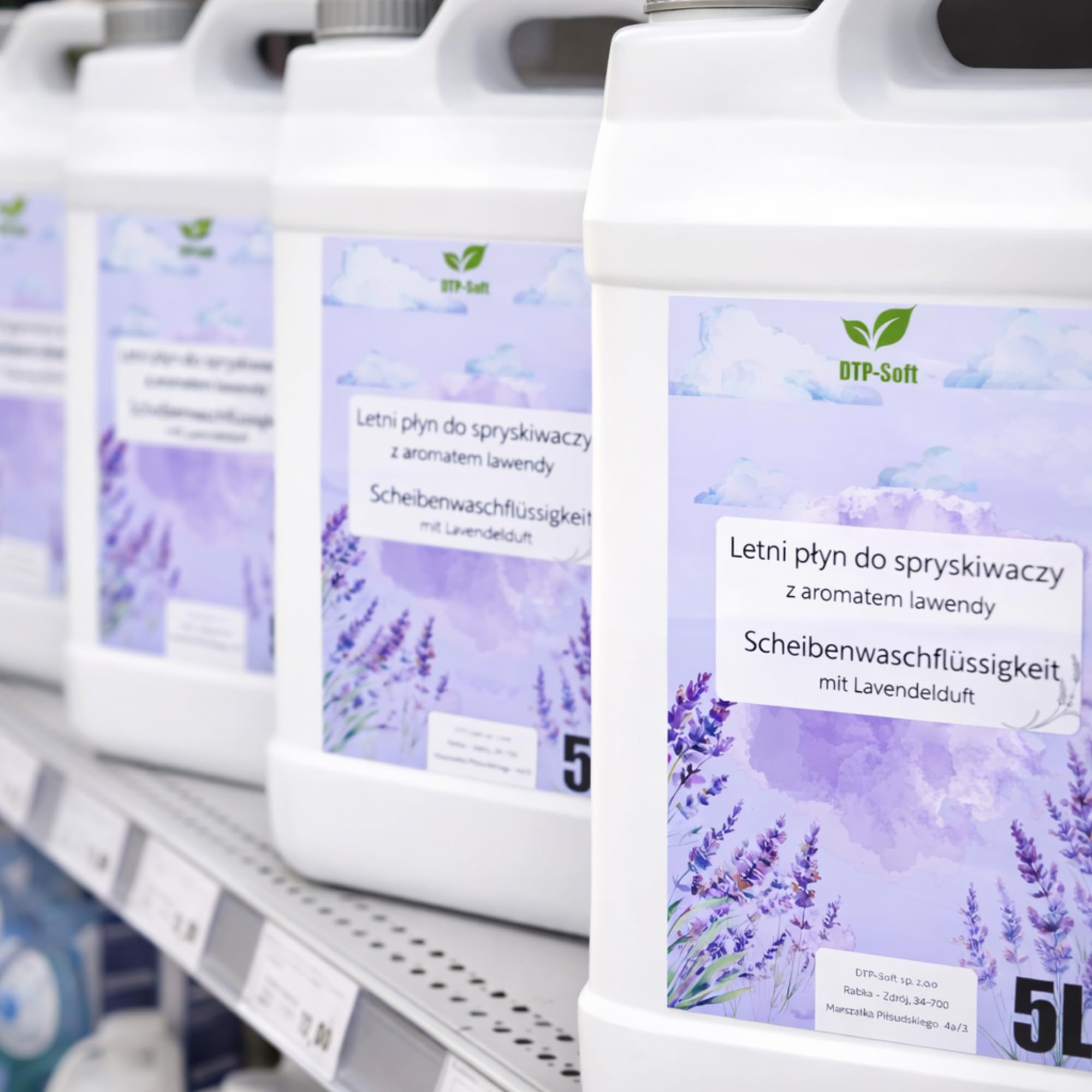Scheibenreiniger 30L / 6x5 liter Sommer - Scheibenwischwasser fertig gemischt mit Lavendel Duft - streifenfrei gegen Insekten Schmutz Pollen