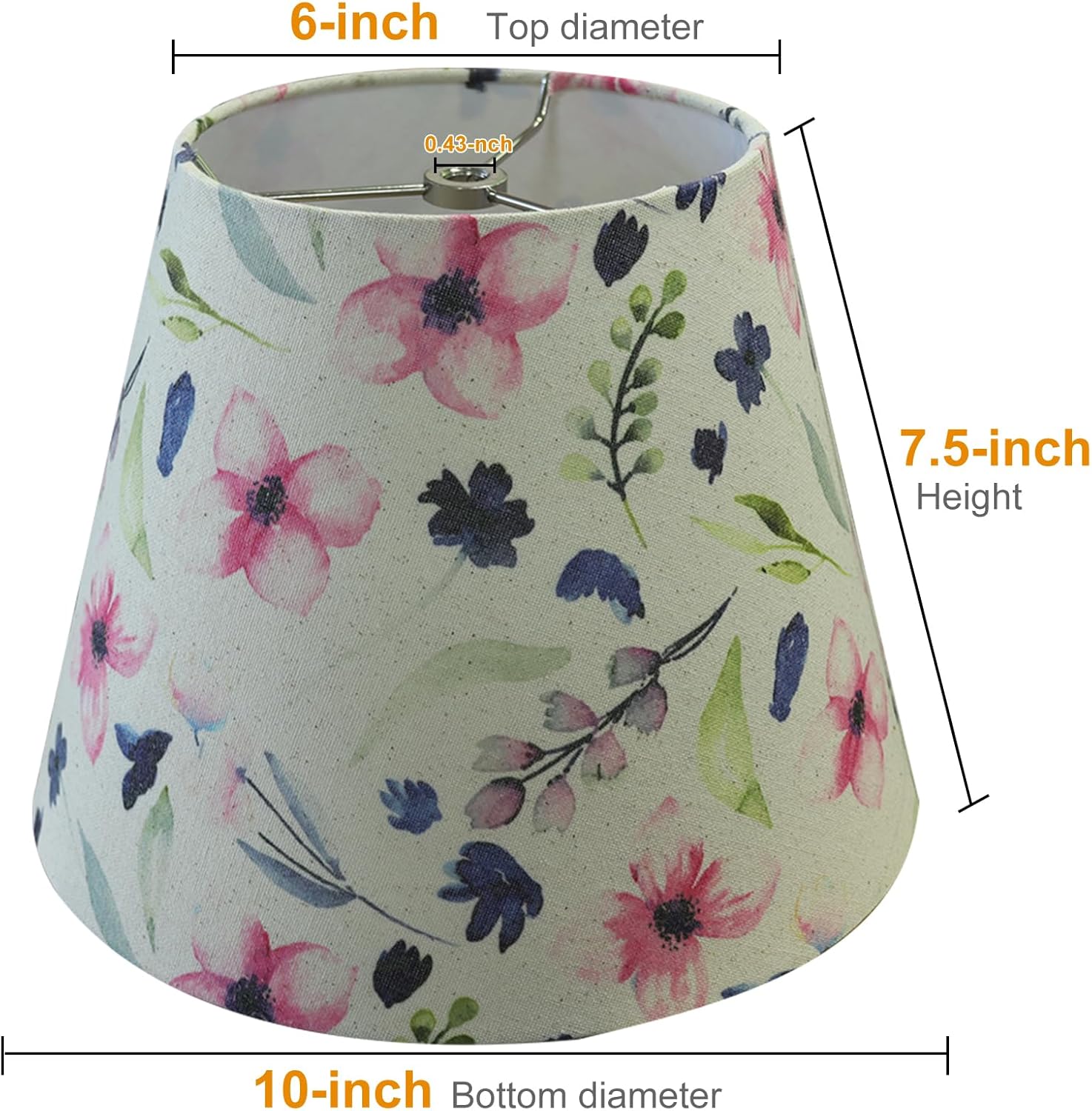 TOOTOO STAR Small Lamp Shades,6"× 10"× 7.5" Art Deco Lampshades for Table Lamps & Wall Lamp,Print Lamp Shade Replacemnt