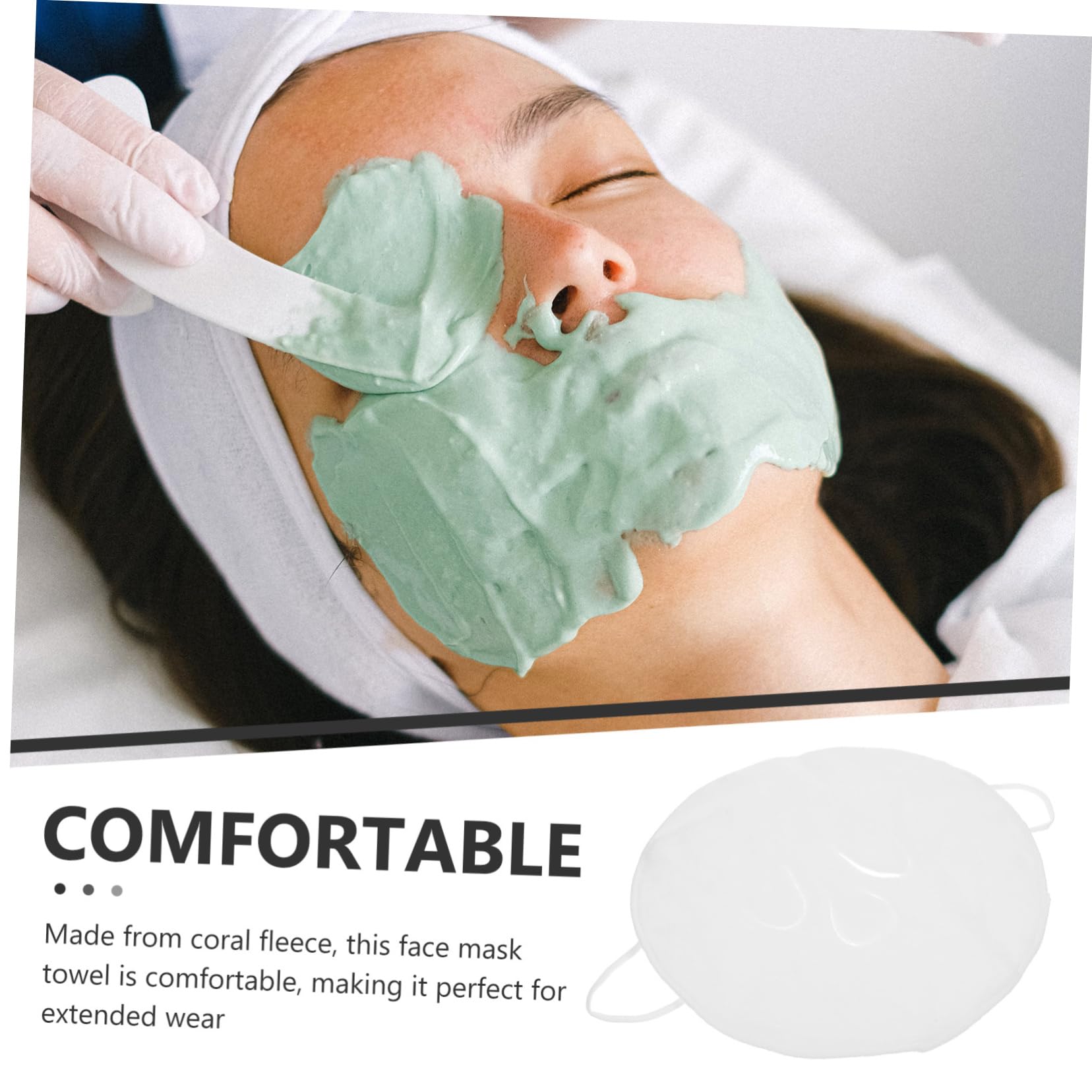 VALICLUD 4 Set Asciugamano Per Il Viso Maschere Facciali Per La Cura Della Pelle Maschere Facciali Per Le Donne Maschere Per Il Viso Riutilizzabili Vello Di Corallo Bianca 2 Pezzi*4