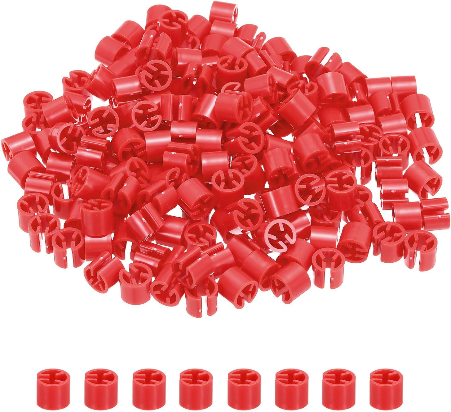 PATIKIL 300Pcs Clothes Hanger Marker Blank Plastic Garment Tags Size Hanger Markers Fit 3mm Rod for Garment Color Coding Snap Labels Accessories, Red PATIKIL 300Pcs Clothes Hanger Marker Blank Plastic Garment Tags Size Hanger Markers Fit 3mm Rod for Garment Color Coding Snap Labels Accessories, Red
